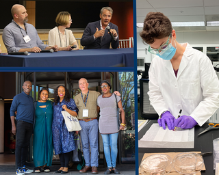 A collage of three images of IPCH teams.