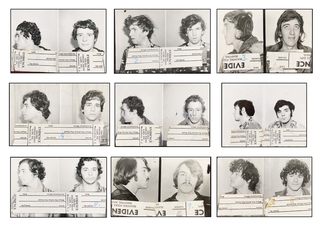 A photo array of mug shots from the 1980s.